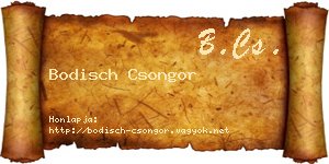 Bodisch Csongor névjegykártya