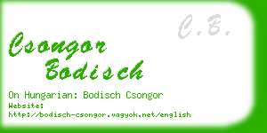 csongor bodisch business card